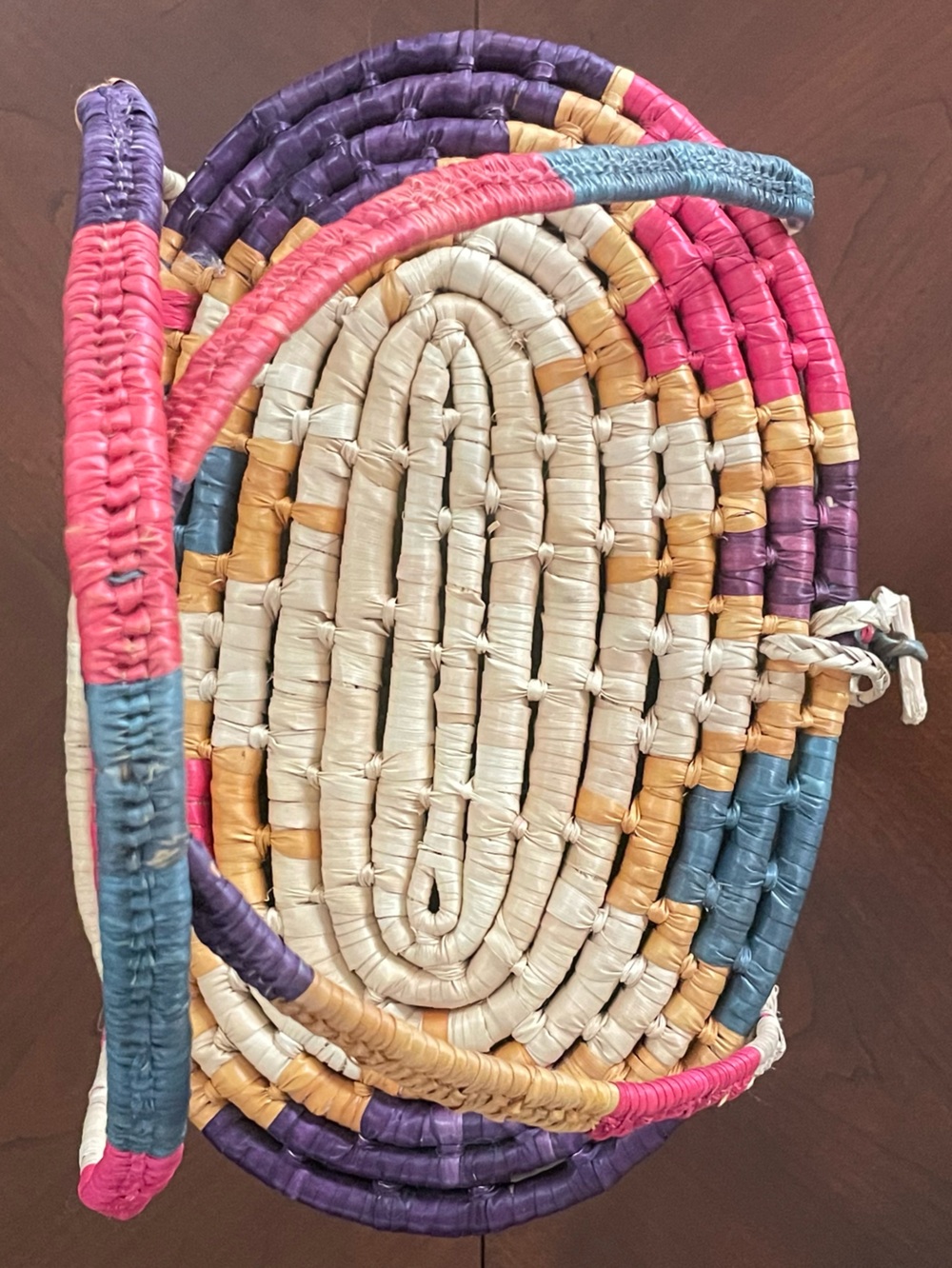 Artisan Handwoven Palm Basket Tote - Picture 5 of 13
